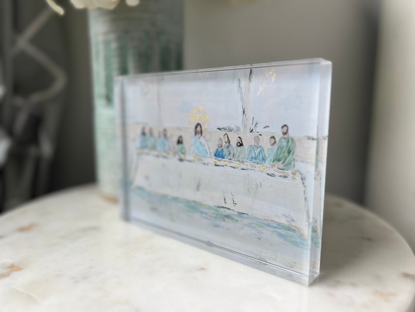 Last Supper Print on an Acrylic Block