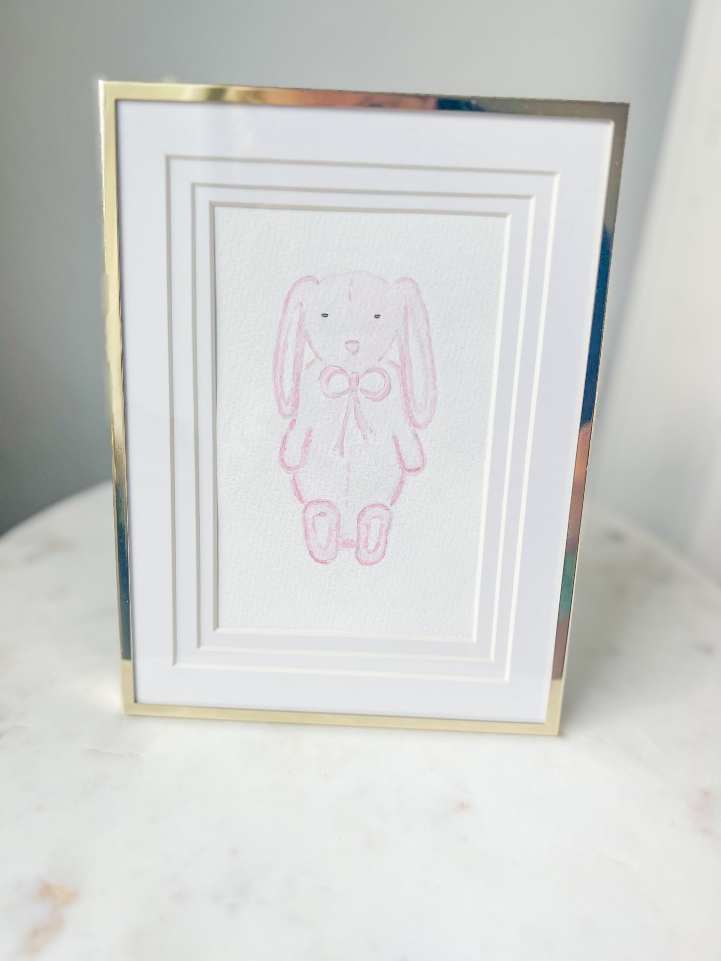 Framed Watercolor Bunny
