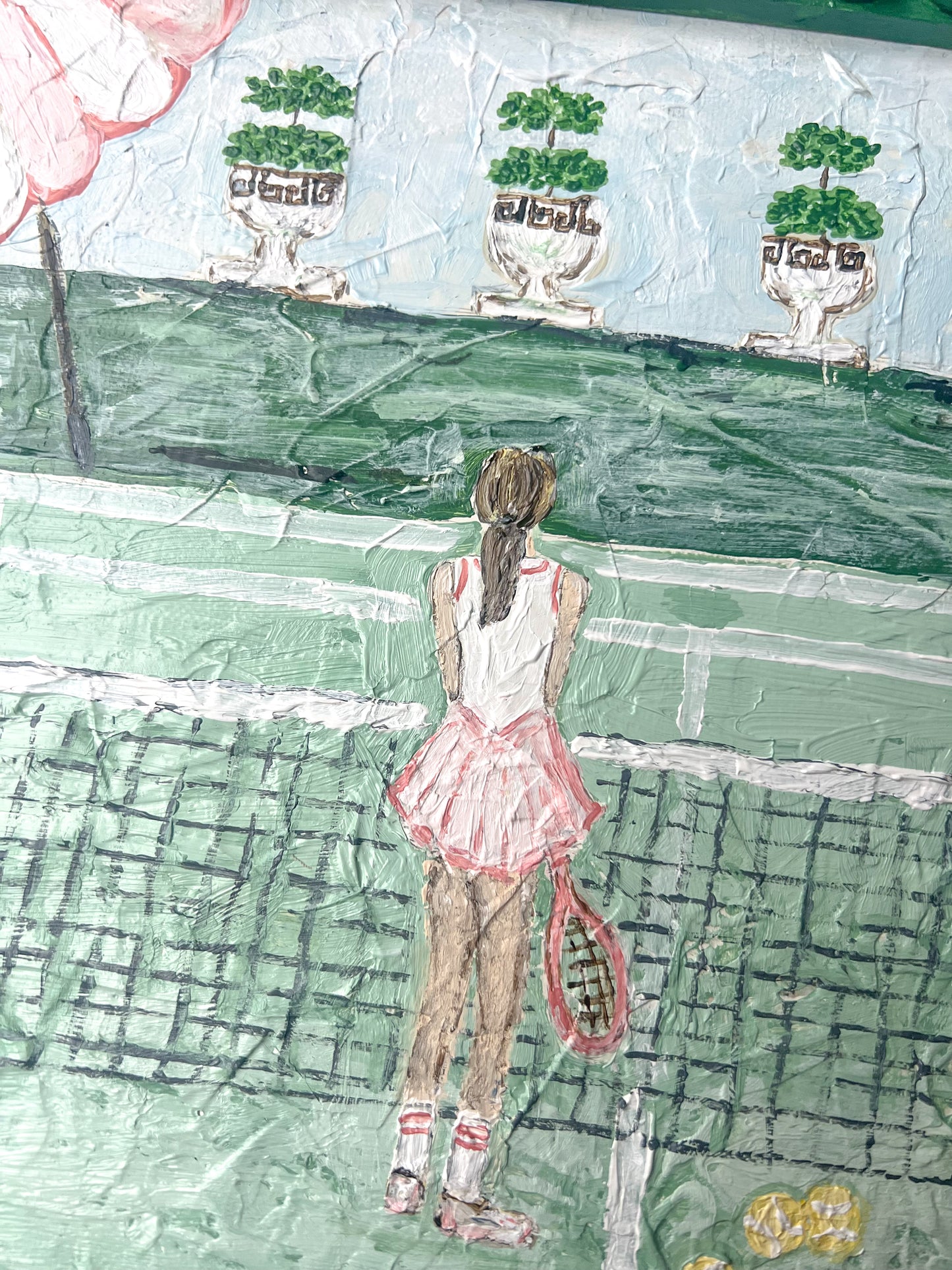 Queen of the Court Original Tennis Girlies - Watercolor & Acrylic