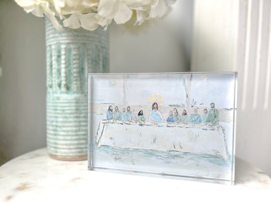 Last Supper Print on an Acrylic Block