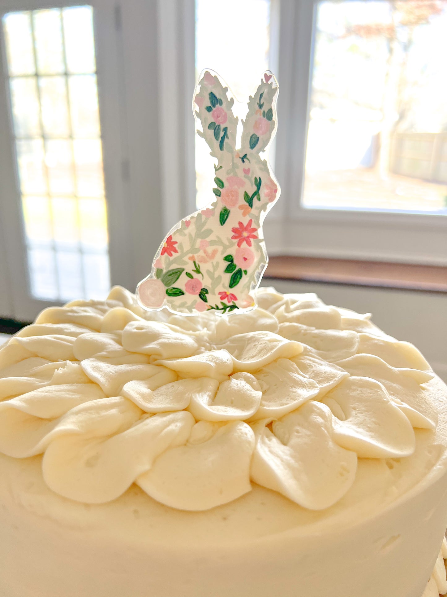 La Fleur Bunny Acrylic Cake/Floral Topper