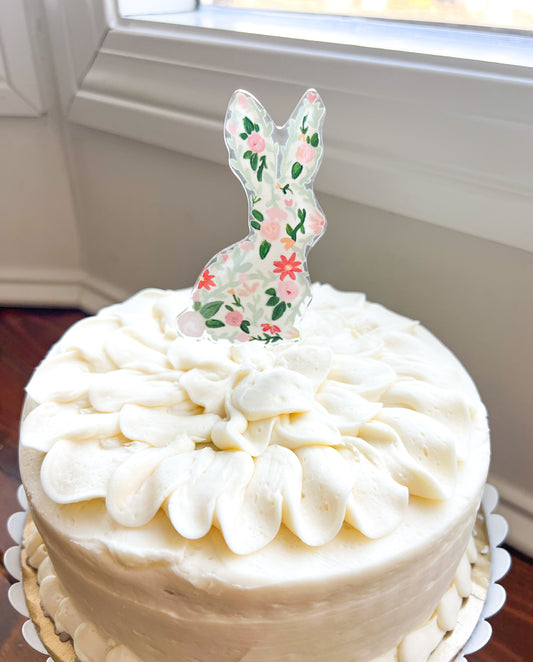La Fleur Bunny Acrylic Cake/Floral Topper