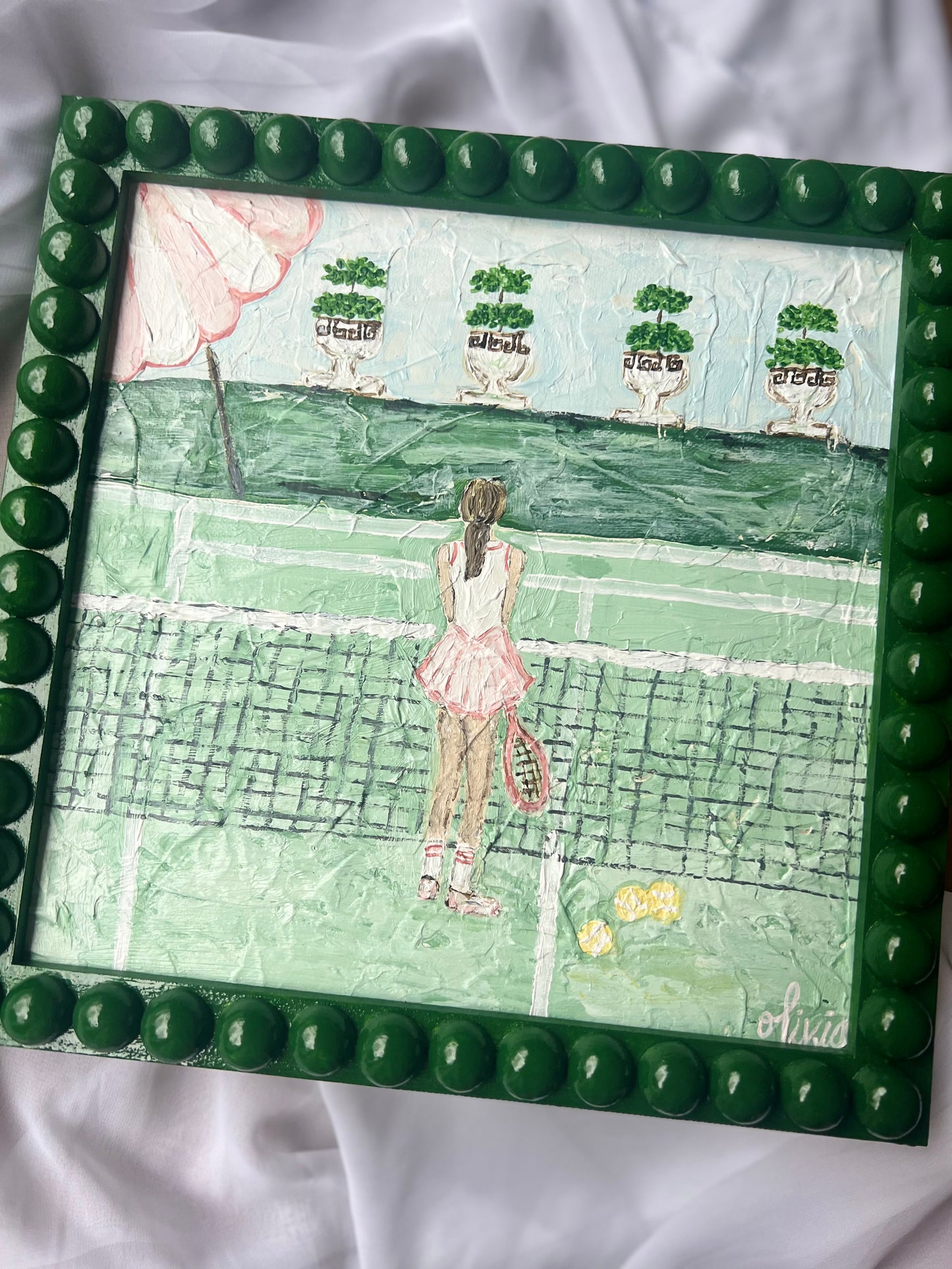 Queen of the Court Original Tennis Girlies - Watercolor & Acrylic