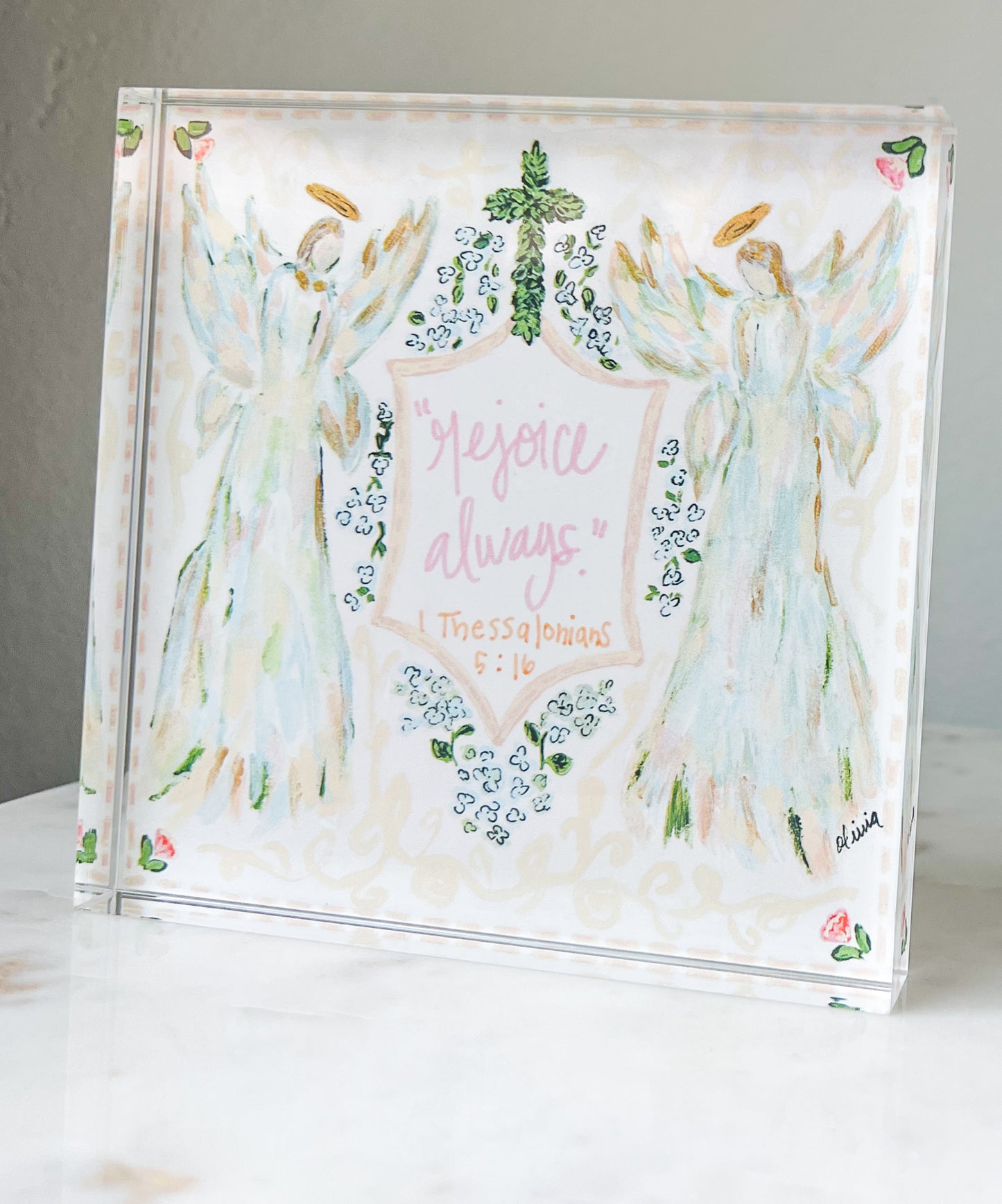 Rejoice Always Acrylic Block