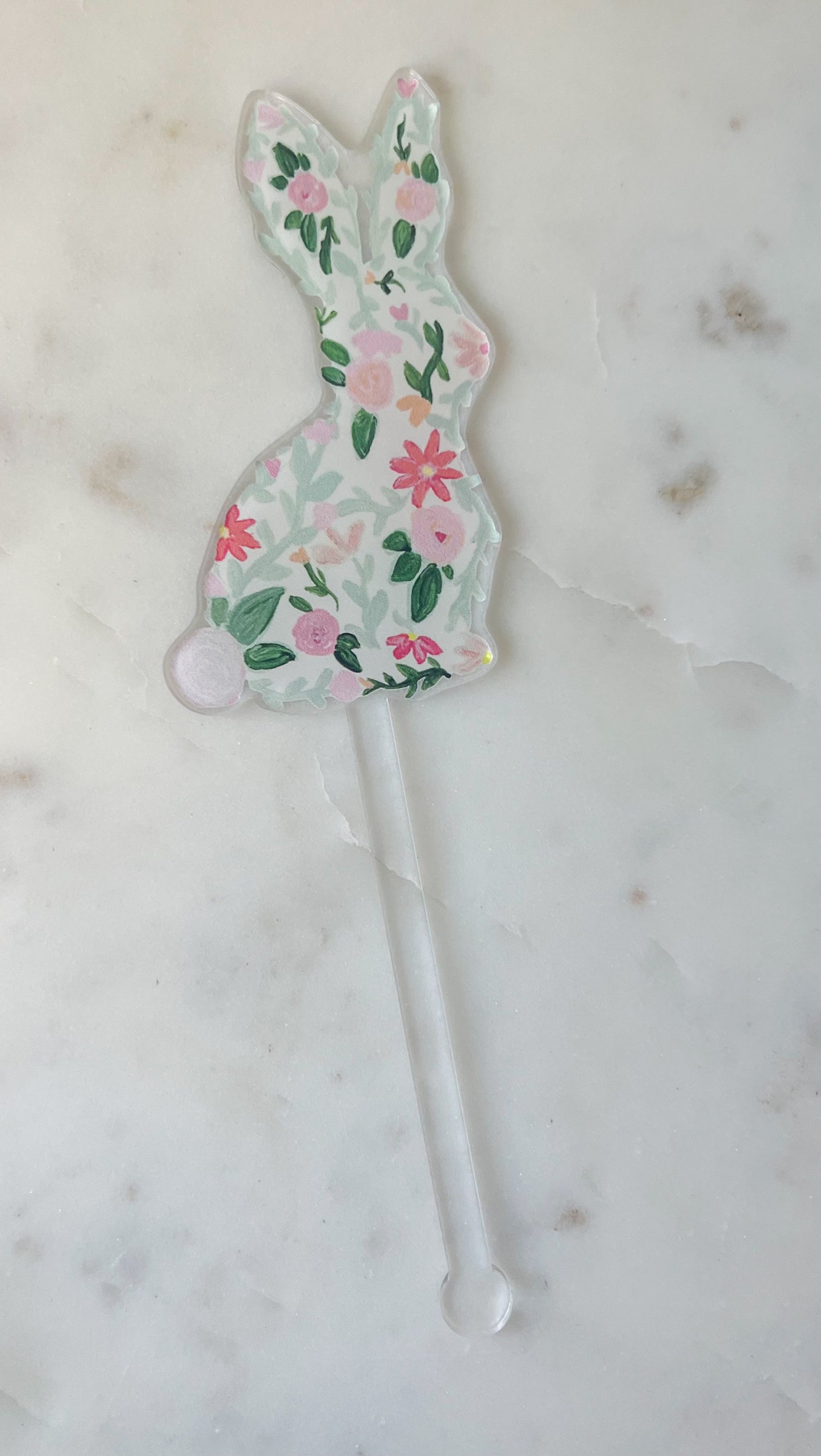 La Fleur Bunny Acrylic Cake/Floral Topper